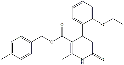 4-methylbenzyl 4-(2-ethoxyphenyl)-2-methyl-6-oxo-1,4,5,6-tetrahydropyridine-3-carboxylate 구조식 이미지