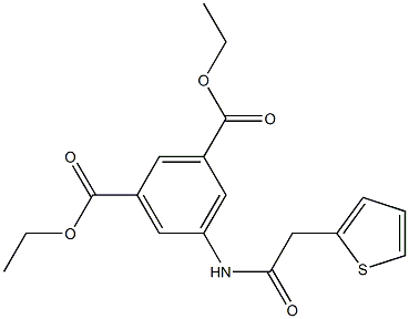 diethyl 5-(2-(thiophen-2-yl)acetamido)isophthalate 구조식 이미지