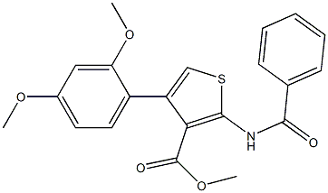 methyl 2-benzamido-4-(2,4-dimethoxyphenyl)thiophene-3-carboxylate Structure