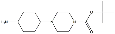 tert-butyl 4-((1r,4r)-4-aminocyclohexyl)piperazine-1-carboxylate Structure