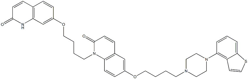 6-(4-(4-(benzo[b]thiophen-4-yl)piperazin-1-yl)butoxy)-1-(4-(2-oxo-1,2-dihydroquinolin-7-yloxy)butyl)quinolin-2(1H)-one Structure