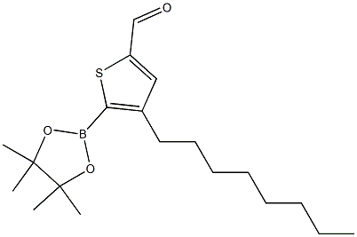 4-Octyl-5-(4,4,5,5-tetramethyl-1,3,2-dioxaborolan-2-yl)thiophene-2-carbaldehyde 구조식 이미지
