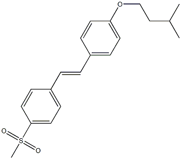 (E)-1-(isopentyloxy)-4-(4-(methylsulfonyl)styryl)benzene 구조식 이미지