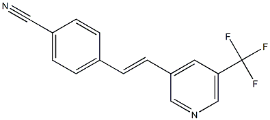 (E)-4-(2-(5-(trifluoromethyl)pyridin-3-yl)vinyl)benzonitrile 구조식 이미지