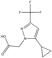 2-(5-cyclopropyl-3-(trifluoromethyl)-1H-pyrazol-1-yl)acetic acid 구조식 이미지