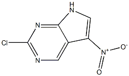 2-chloro-5-nitro-7H-pyrrolo[2,3-d]pyrimidine 구조식 이미지