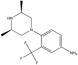 4-((3R,5S)-3,5-dimethylpiperazin-1-yl)-3-(trifluoromethyl)aniline Structure