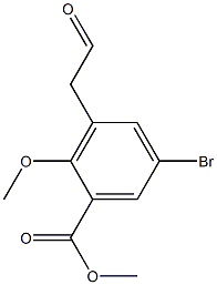 methyl 5-bromo-2-methoxy-3-(2-oxoethyl)benzoate 구조식 이미지