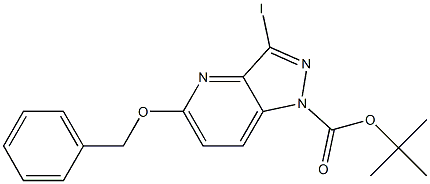 tert-butyl 5-(benzyloxy)-3-iodo-1H-pyrazolo[4,3-b]pyridine-1-carboxylate Structure