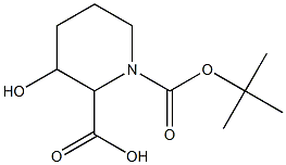 1-(tert-butoxycarbonyl)-3-hydroxypiperidine-2-carboxylic acid 구조식 이미지