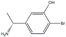 (R)-5-(1-aminoethyl)-2-bromophenol Structure