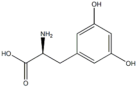 (S)-2-amino-3-(3,5-dihydroxyphenyl)propanoic acid 구조식 이미지