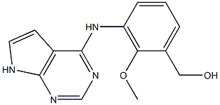 [2-Methoxy-3-(7H-pyrrolo[2,3-d]pyrimidin-4-ylamino)-phenyl]-methanol 구조식 이미지