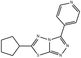 6-cyclopentyl-3-(pyridin-4-yl)-[1,2,4]triazolo[3,4-b][1,3,4]thiadiazole Structure