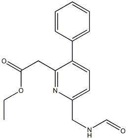 ethyl 2-[6-(formamidomethyl)-3-phenylpyridin-2-yl]acetate Structure