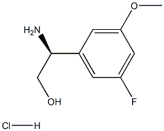 (2S)-2-AMINO-2-(5-FLUORO-3-METHOXYPHENYL)ETHAN-1-OL HYDROCHLORIDE Structure