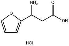 3-AMINO-3-(FURAN-2-YL)PROPANOIC ACID HYDROCHLORIDE 구조식 이미지