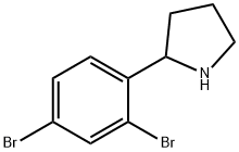 2-(2,4-DIBROMOPHENYL)PYRROLIDINE Structure