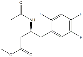 (S)-methyl 3-acetamido-4-(2,4,5-trifluorophenyl)butanoate Structure
