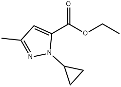 ethyl 1-cyclopropyl-3-methyl-1H-pyrazole-5-carboxylate 구조식 이미지