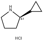 (R)-2-Cyclopropyl-pyrrolidine hydrochloride 구조식 이미지