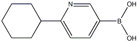 (6-cyclohexylpyridin-3-yl)boronic acid 구조식 이미지