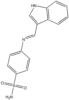 4-[(1H-indol-3-ylmethylene)amino]benzenesulfonamide 구조식 이미지