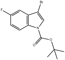 3-Bromo-5-fluoro-1H-indole-1-carboxylic acid 1,1-dimethylethyl ester Structure