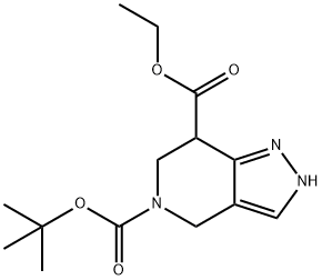 5-Tert-Butyl 7-Ethyl 6,7-Dihydro-1H-Pyrazolo[4,3-C]Pyridine-5,7(4H)-Dicarboxylate 구조식 이미지