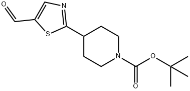 tert-butyl 4-(5-formylthiazol-2-yl)piperidine-1-carboxylate 구조식 이미지