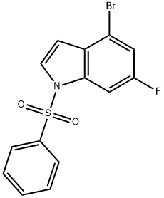 1-(benzenesulfonyl)-4-bromo-6-fluoro-1H-indole 구조식 이미지