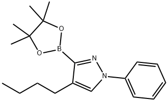 4-Butyl-1-phenyl-3-(4,4,5,5-tetramethyl-1,3,2-dioxaborolan-2-yl)-1H-pyrazole Structure