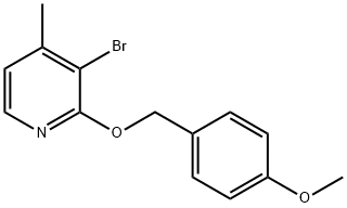 2-(4-methoxybenzyloxy)-3-bromo-4-methylpyridine 구조식 이미지