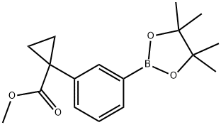 methyl 1-[3-(tetramethyl-1,3,2-dioxaborolan-2-yl)phenyl]cyclopropane-1-carboxylate 구조식 이미지
