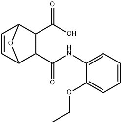 3-((2-ethoxyphenyl)carbamoyl)-7-oxabicyclo[2.2.1]hept-5-ene-2-carboxylic acid 구조식 이미지