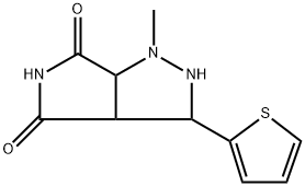 1-methyl-3-(2-thienyl)tetrahydropyrrolo[3,4-c]pyrazole-4,6(1H,5H)-dione Structure