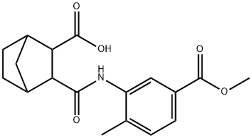 3-((5-(methoxycarbonyl)-2-methylphenyl)carbamoyl)bicyclo[2.2.1]heptane-2-carboxylic acid Structure