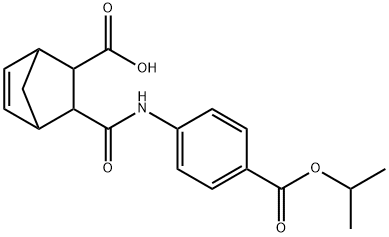 3-((4-(isopropoxycarbonyl)phenyl)carbamoyl)bicyclo[2.2.1]hept-5-ene-2-carboxylic acid Structure