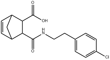 3-((4-chlorophenethyl)carbamoyl)bicyclo[2.2.1]hept-5-ene-2-carboxylic acid 구조식 이미지