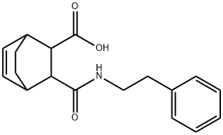 3-(phenethylcarbamoyl)bicyclo[2.2.2]oct-5-ene-2-carboxylic acid 구조식 이미지