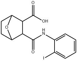 3-((2-iodophenyl)carbamoyl)-7-oxabicyclo[2.2.1]heptane-2-carboxylic acid 구조식 이미지