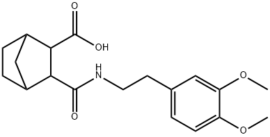 3-((3,4-dimethoxyphenethyl)carbamoyl)bicyclo[2.2.1]heptane-2-carboxylic acid Structure
