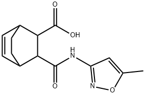 3-((5-methylisoxazol-3(2H)-ylidene)carbamoyl)bicyclo[2.2.2]oct-5-ene-2-carboxylic acid 구조식 이미지