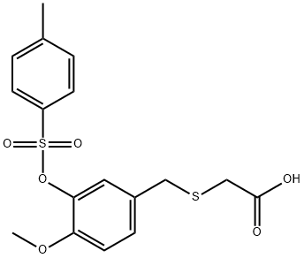 2-(4-methoxy-3-(tosyloxy)benzylthio)acetic acid Structure