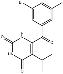 6-(3-bromo-5-methylbenzoyl)-5-isopropylpyrimidine-2,4(1H,3H)-dione Structure