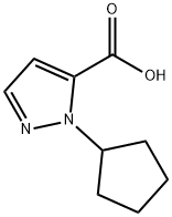 1-cyclopentyl-1H-pyrazole-5-carboxylic acid 구조식 이미지
