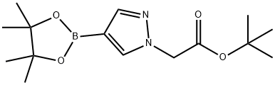 tert-Butyl 2-(4-(4,4,5,5-tetramethyl-1,3,2-dioxaborolan-2-yl)-1H-pyrazol-1-yl)acetate 구조식 이미지