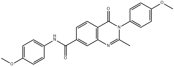 N,3-bis(4-methoxyphenyl)-2-methyl-4-oxo-3,4-dihydroquinazoline-7-carboxamide 구조식 이미지