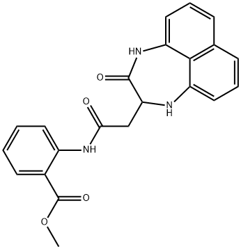 methyl 2-{[(3-oxo-1,2,3,4-tetrahydronaphtho[1,8-ef][1,4]diazepin-2-yl)acetyl]amino}benzoate 구조식 이미지