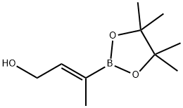 (Z)-(4-Hydroxy-2-buten-2-yl)boronic Acid Pinacol Ester Structure